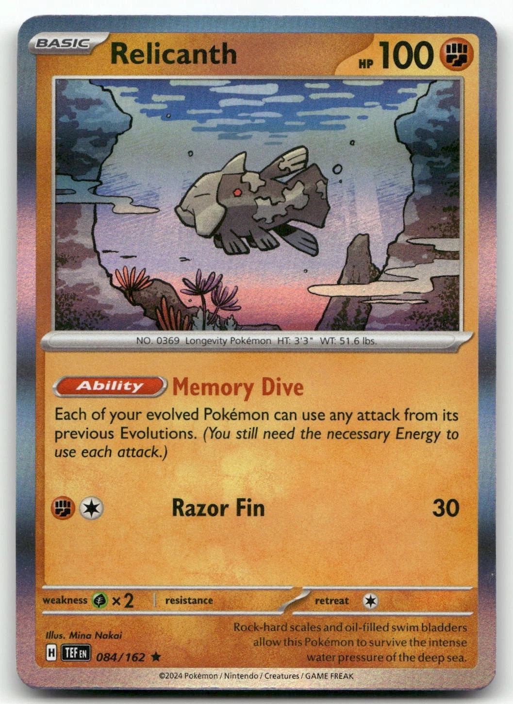 Relicanth 84/162 Temporal Forces
