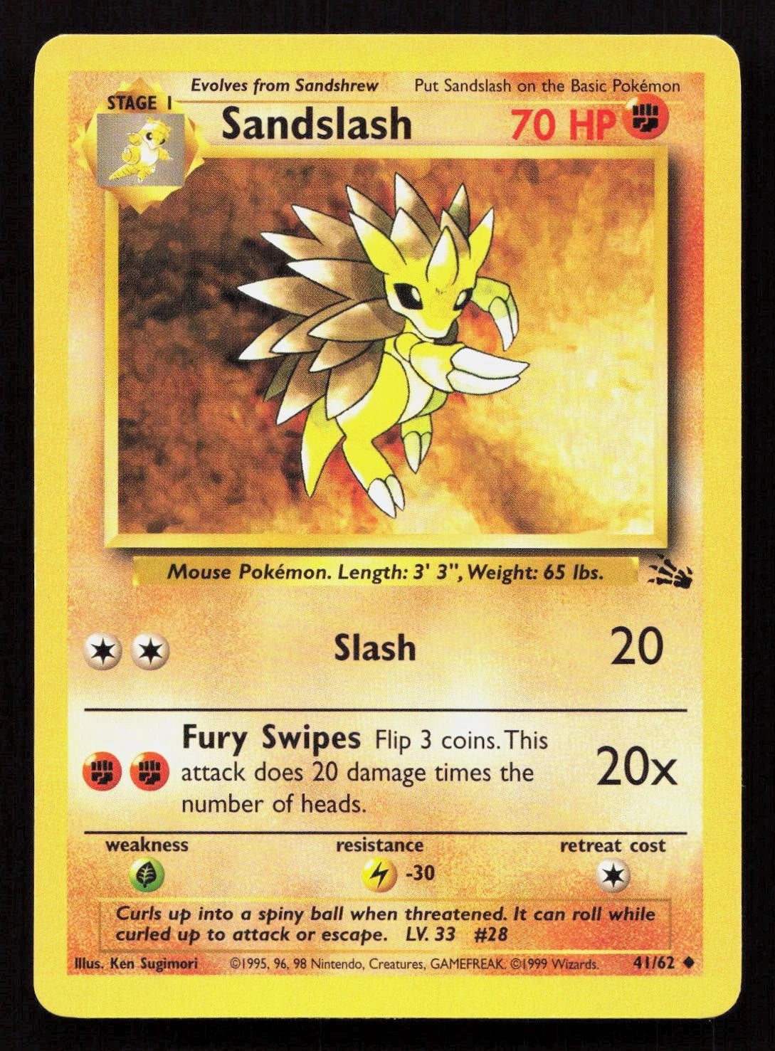 Sandslash 41/62 Fossil