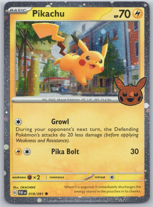 Pikachu Halloween Stamp 18/91 Paldean Fates