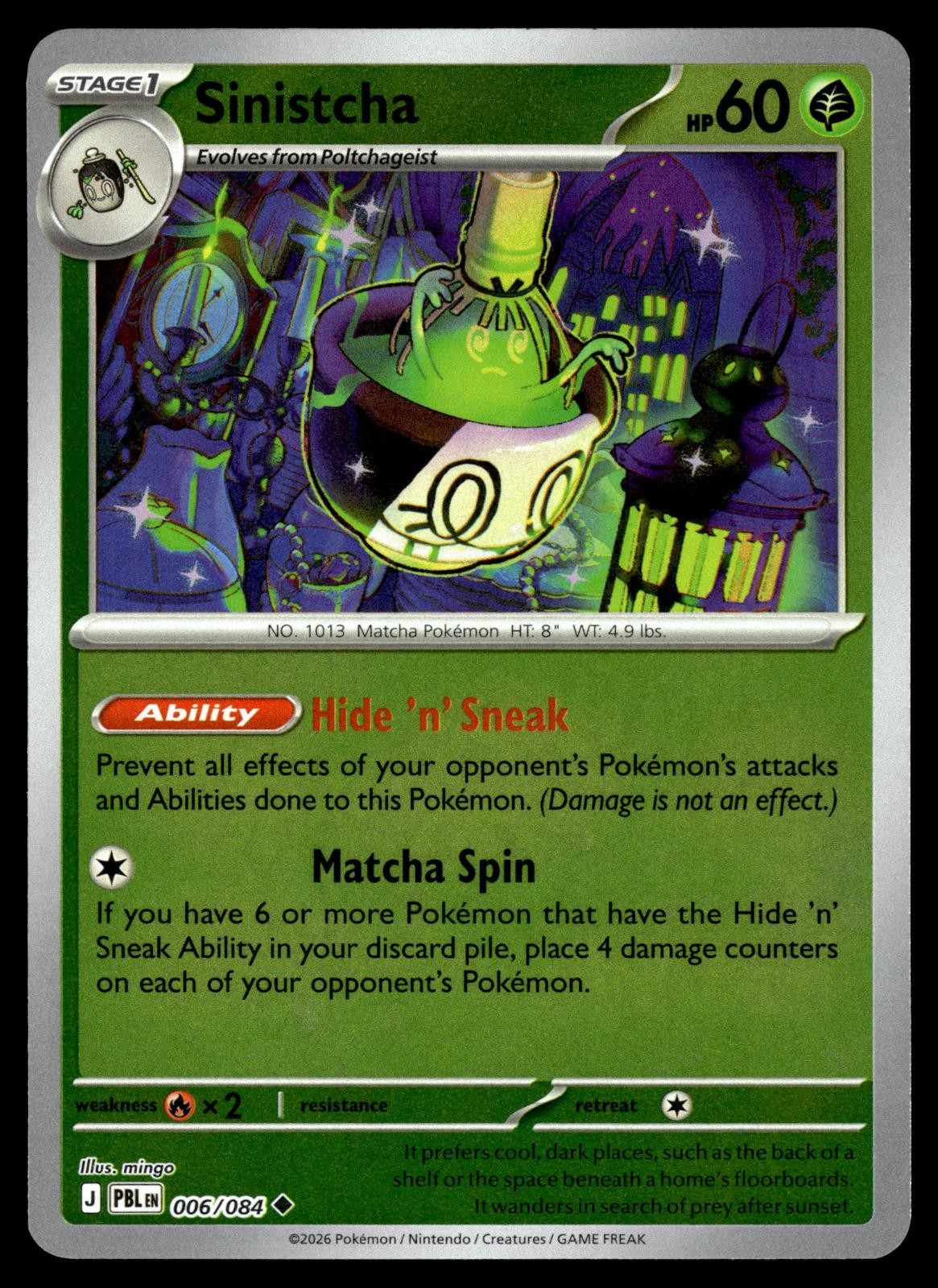 Sinistcha 6/84 Pitch Black
