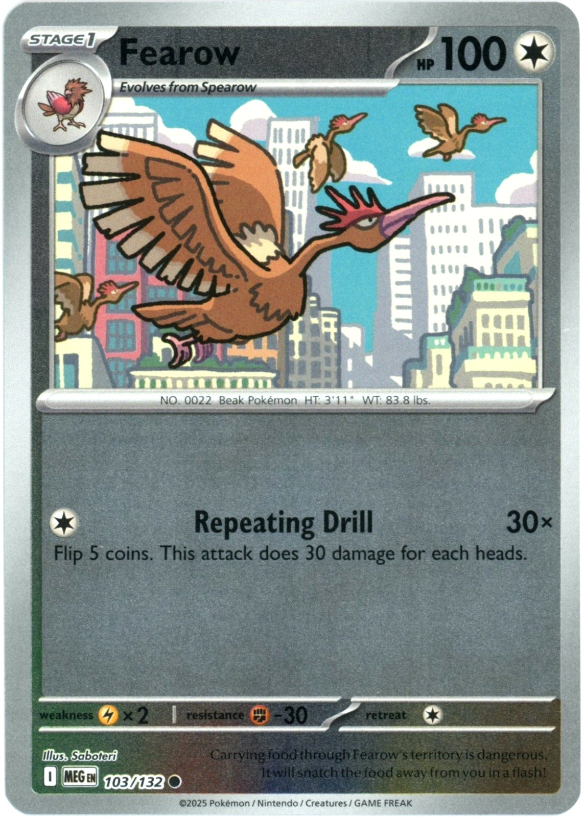 Fearow 103/132 Mega Evolution
