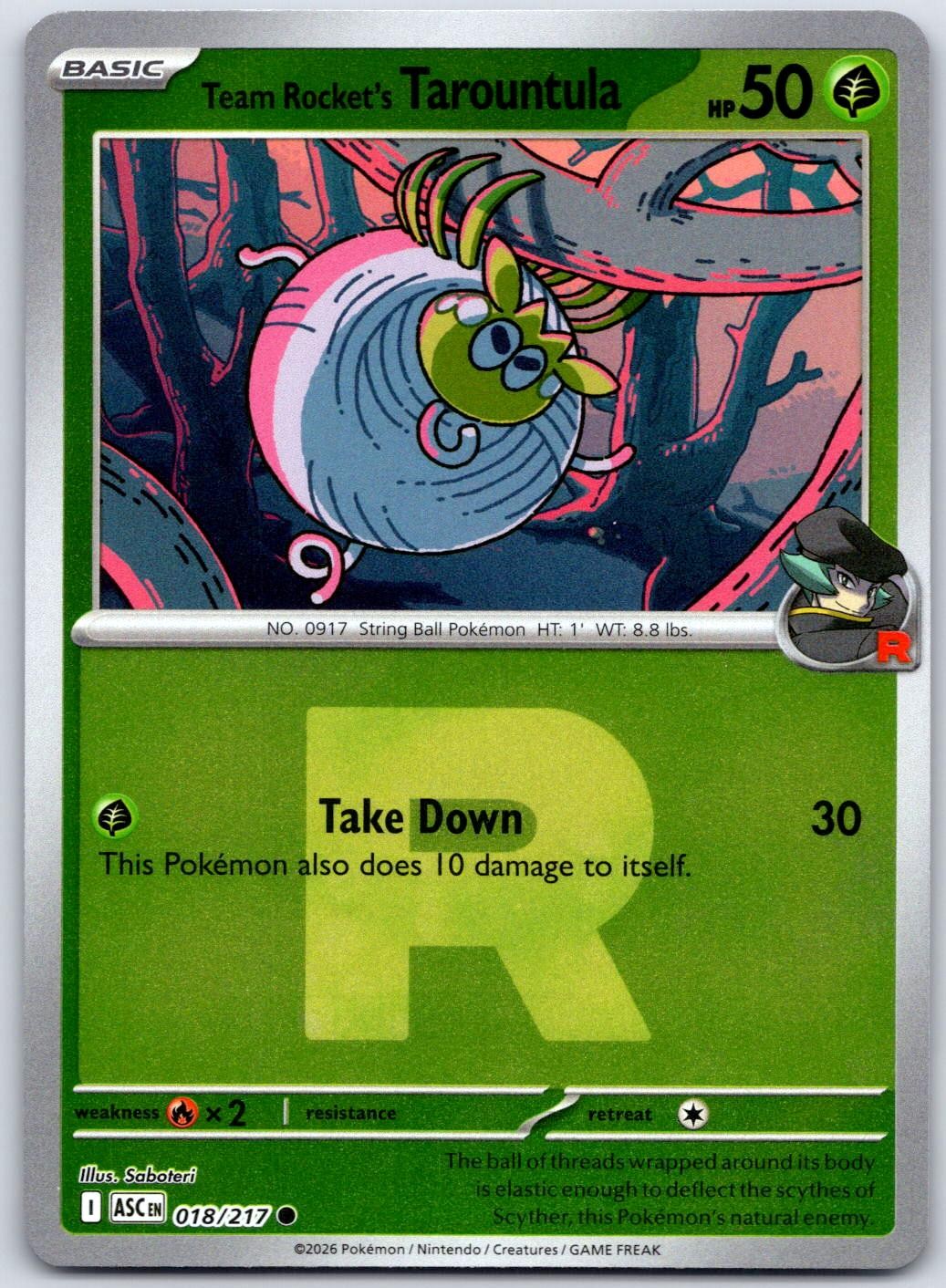 Team Rocket's Tarountula 18/217 Ascended Heroes