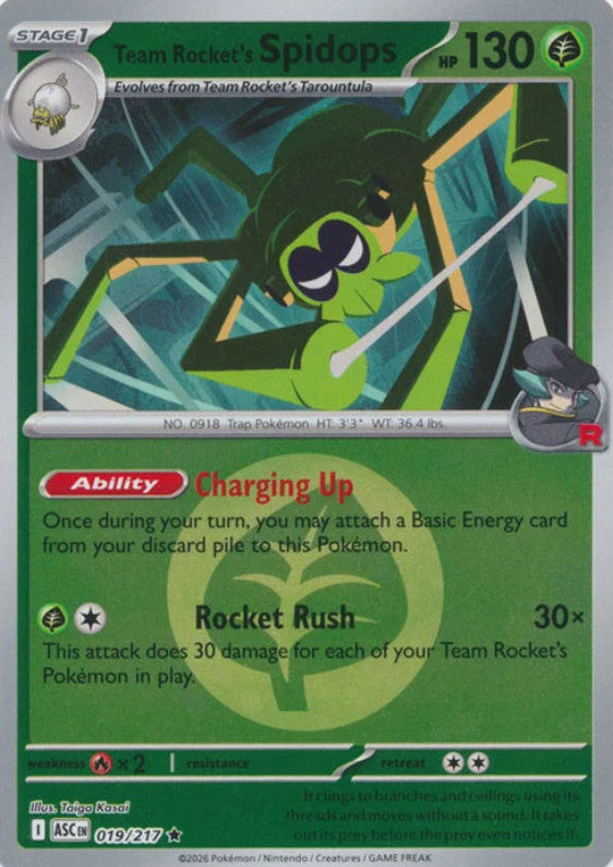 Team Rocket's Spidops 19/217 Ascended Heroes