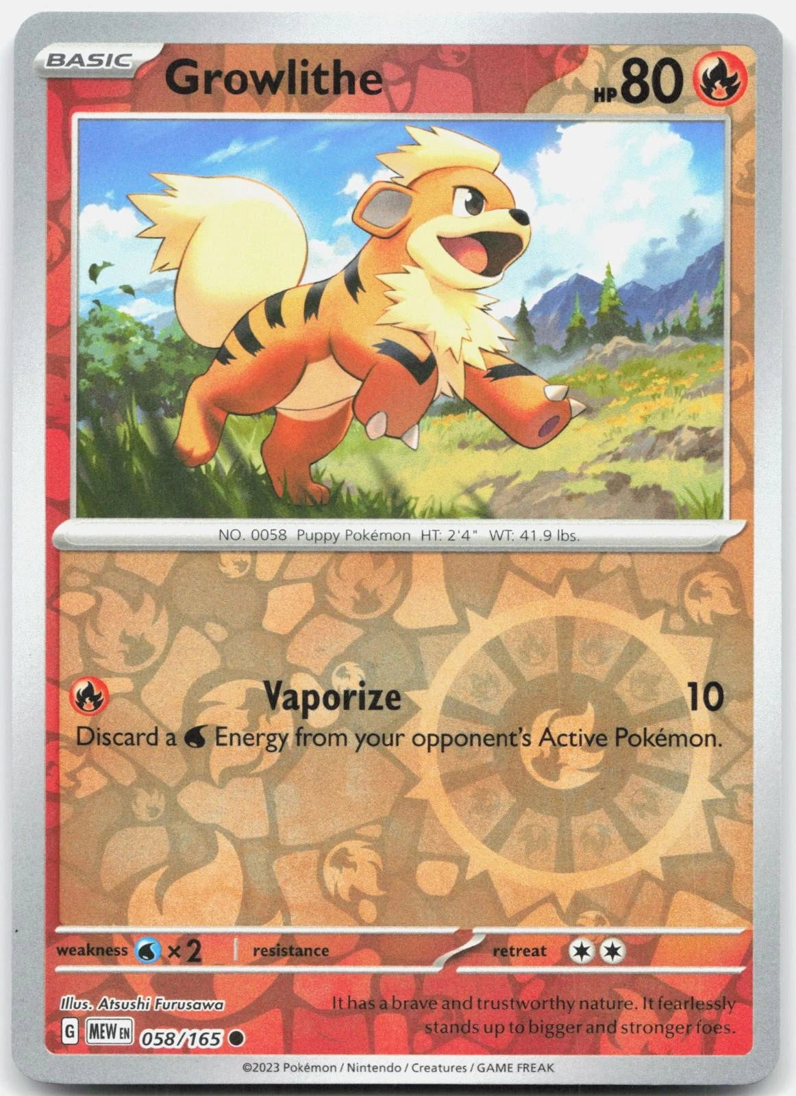 Growlithe 58/165 151