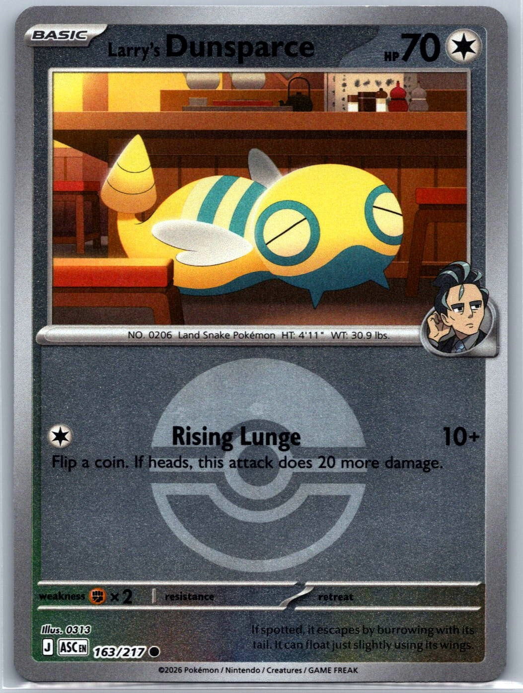 Larry's Dunsparce 163/217 Ascended Heroes
