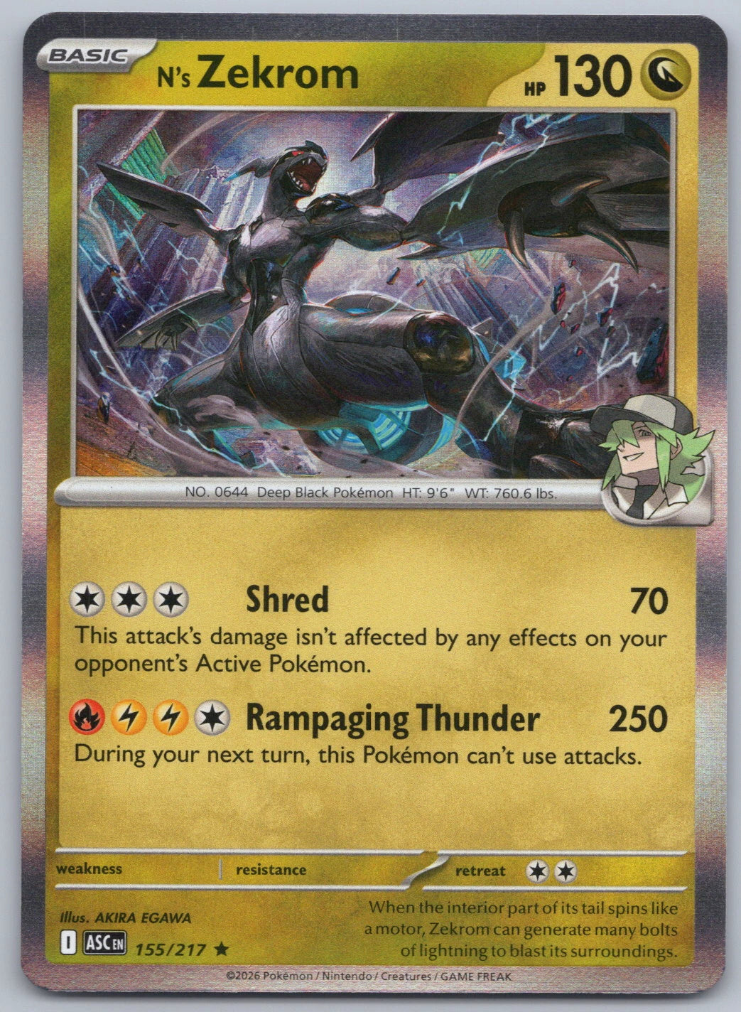 N's Zekrom 155/217 Ascended Heroes