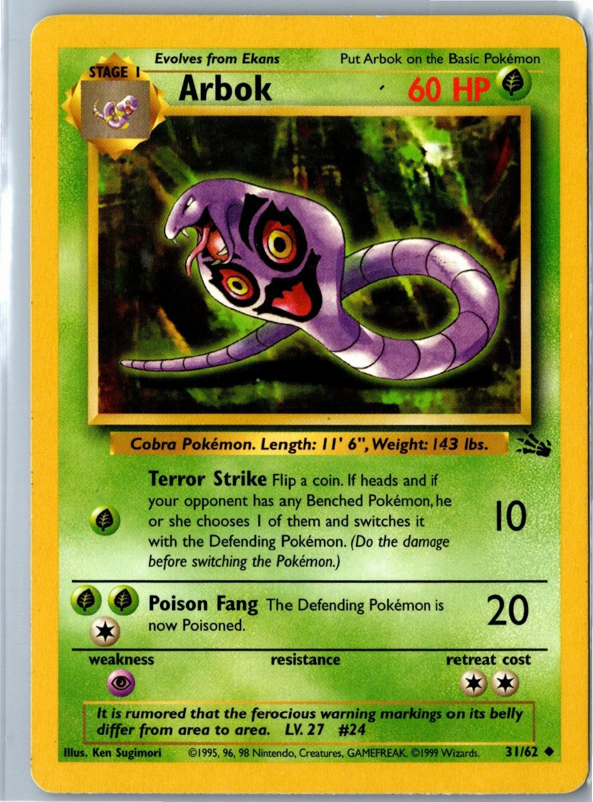 Arbok 31/62 Fossil