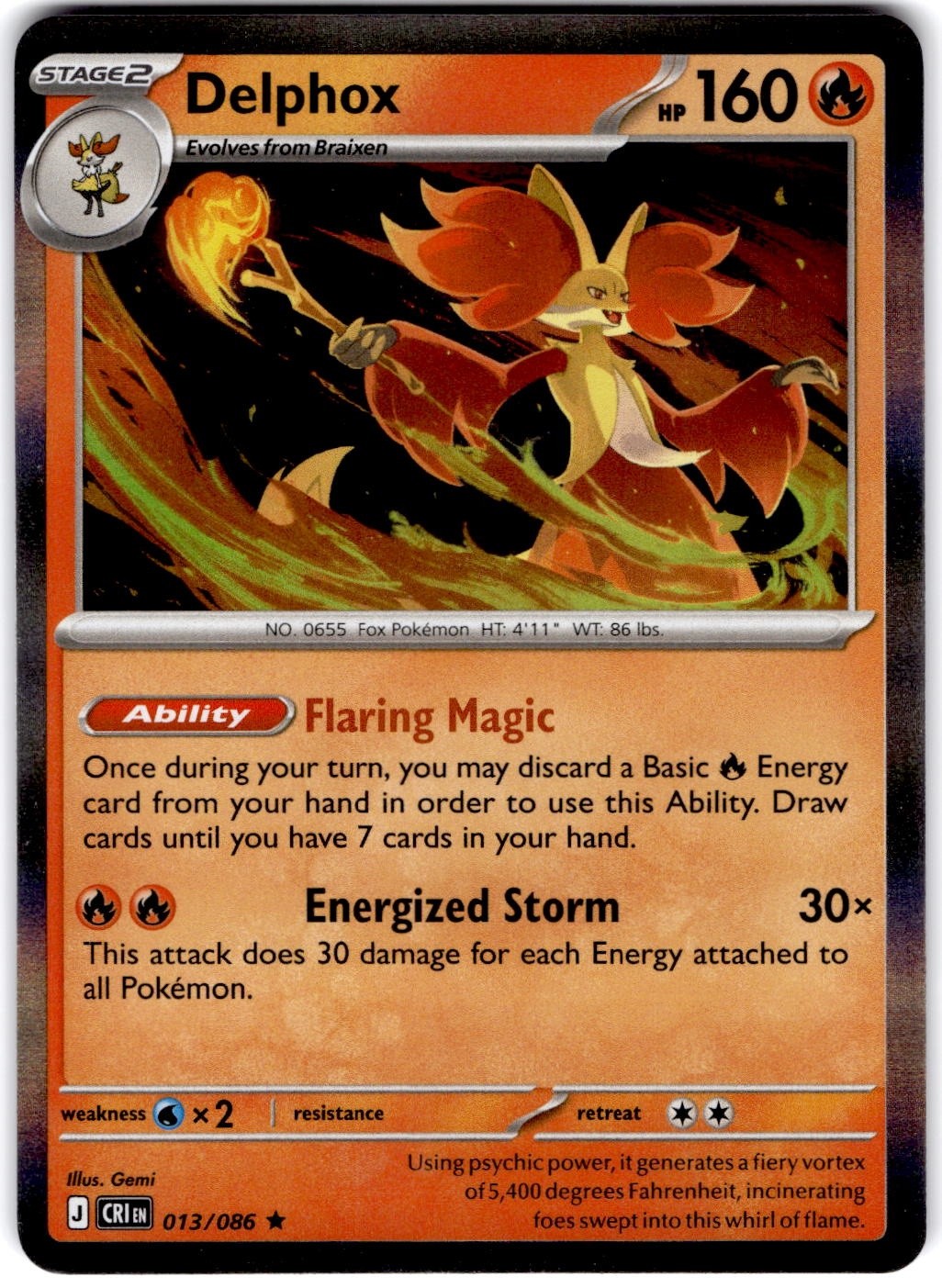 Delphox 13/86 Chaos Rising