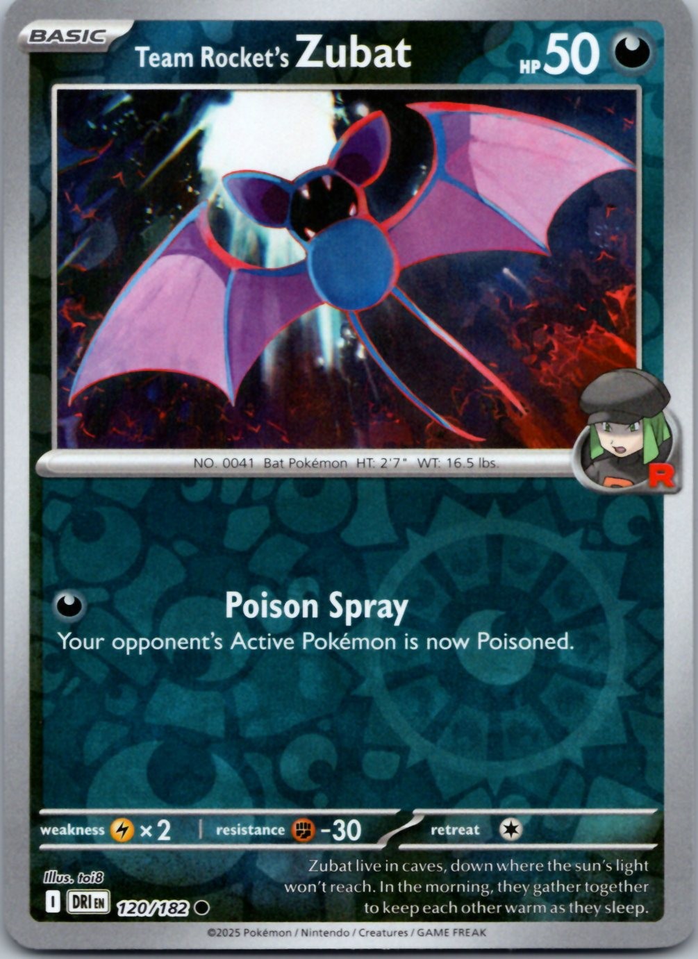 Team Rocket's Zubat 120/182 Destined Rivals