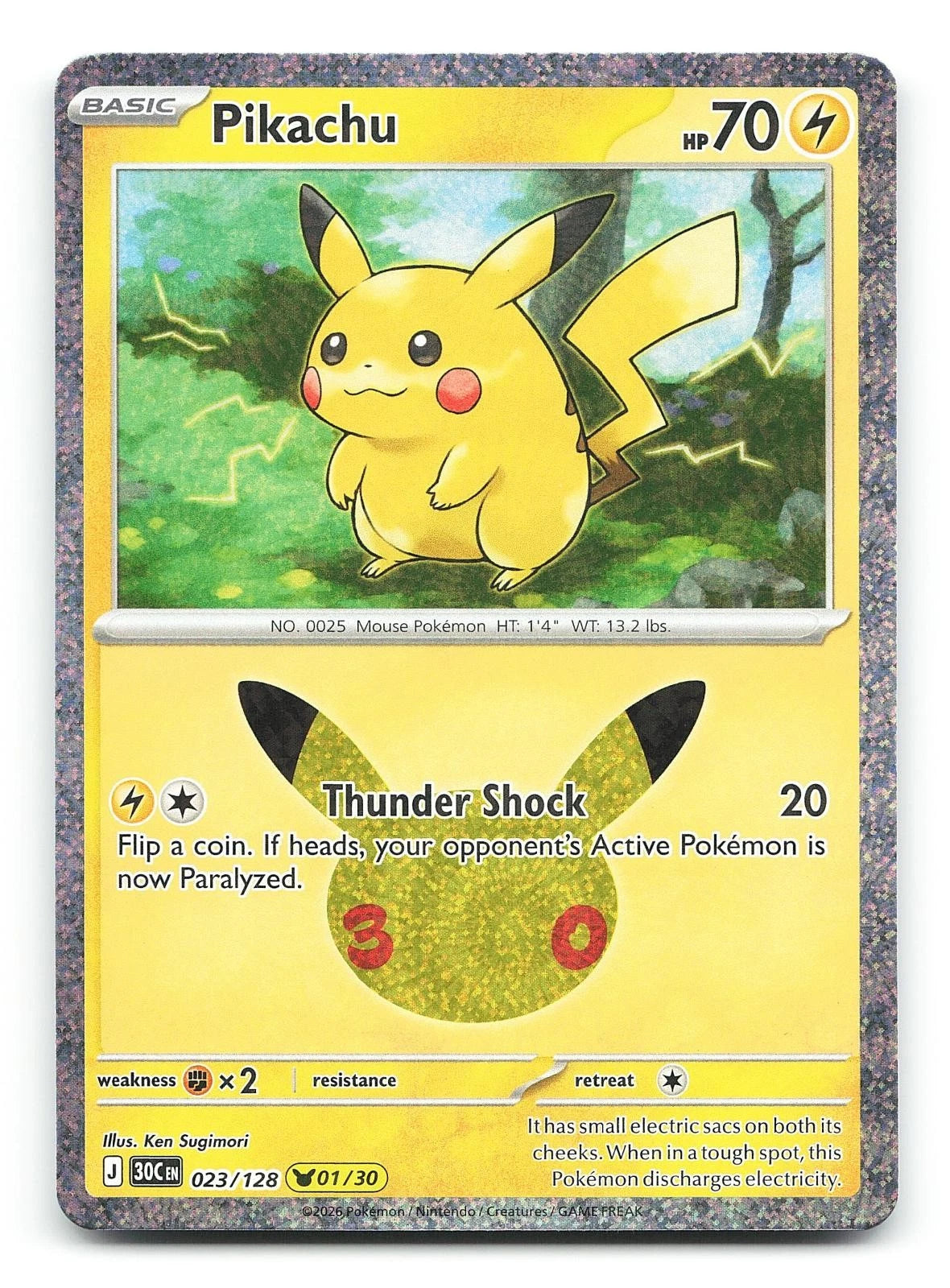 Pikachu 23/128 30th Celebration