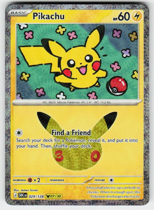 Pikachu 29/128 30th Celebration