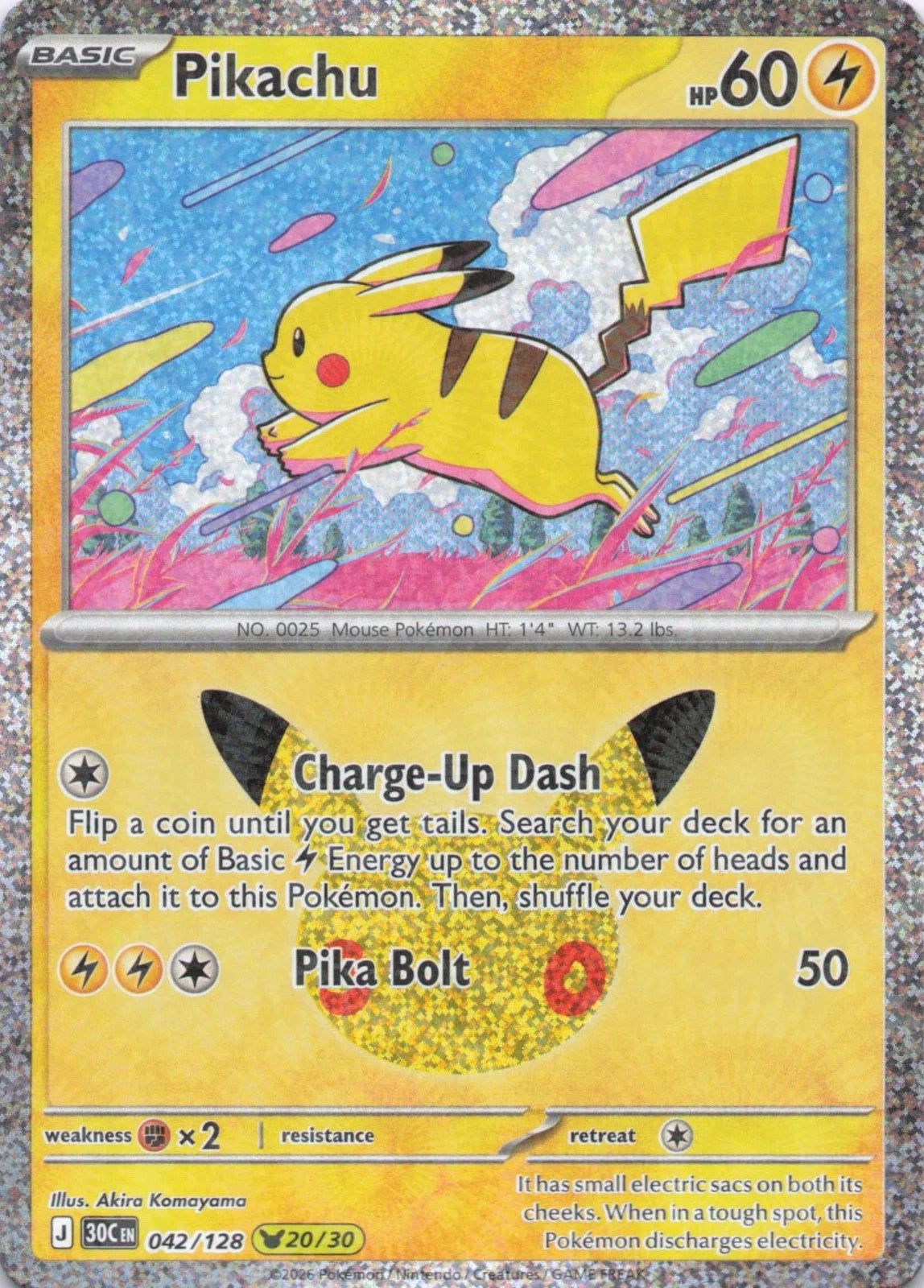 Pikachu 42/128 30th Celebration
