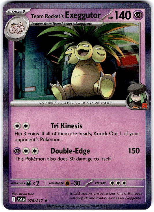 Team Rocket's Exeggutor 78/217 Ascended Heroes