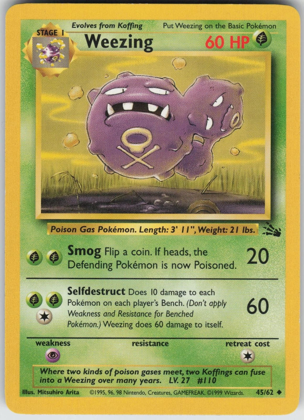 Weezing 45/62 Fossil