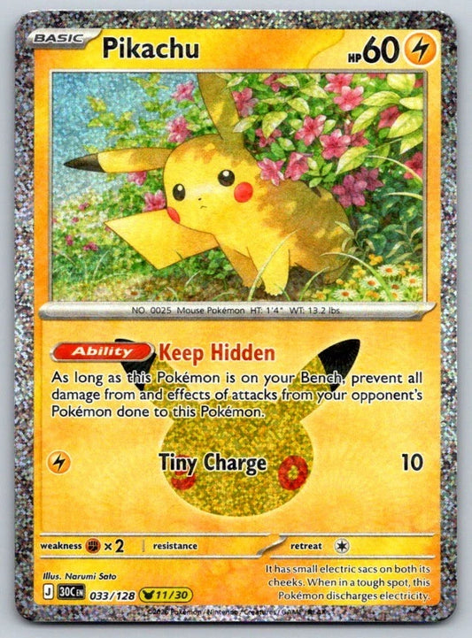 Pikachu 33/128 30th Celebration