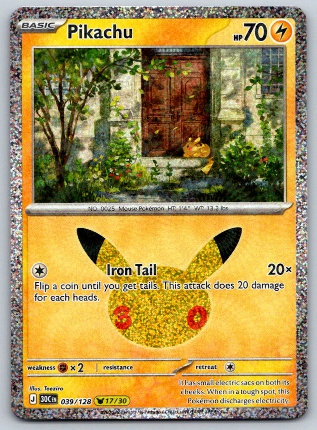 Pikachu 39/128 30th Celebration