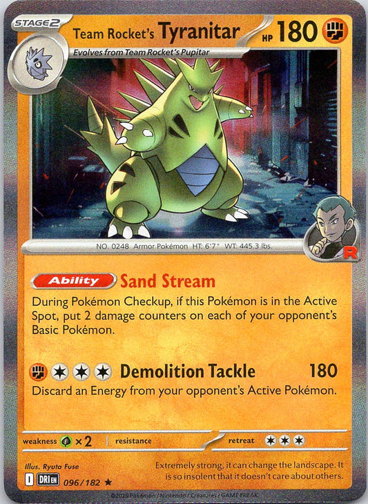 Team Rocket's Tyranitar 96/182 Destined Rivals