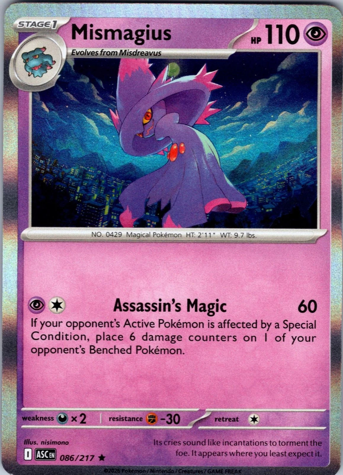 Mismagius 86/217 Ascended Heroes