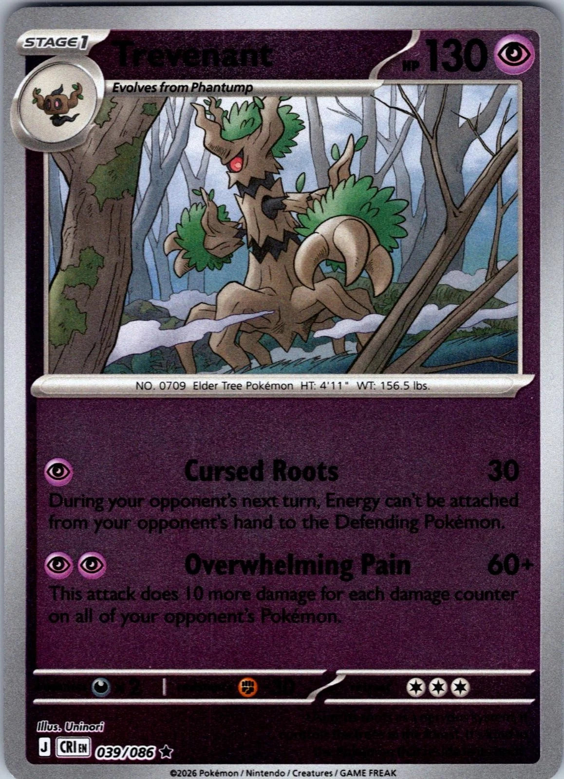 Trevenant 39/86 Chaos Rising