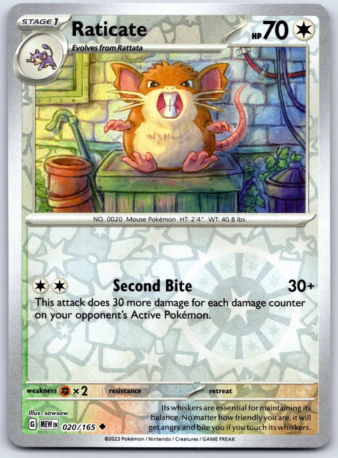 Raticate 20/165 151