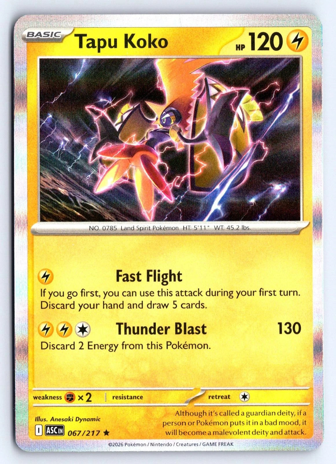 Tapu Koko 67/217 Ascended Heroes