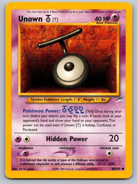 Unown [T] 88/105 Neo Destiny