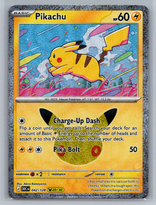 Pikachu 42/128 30th Celebration