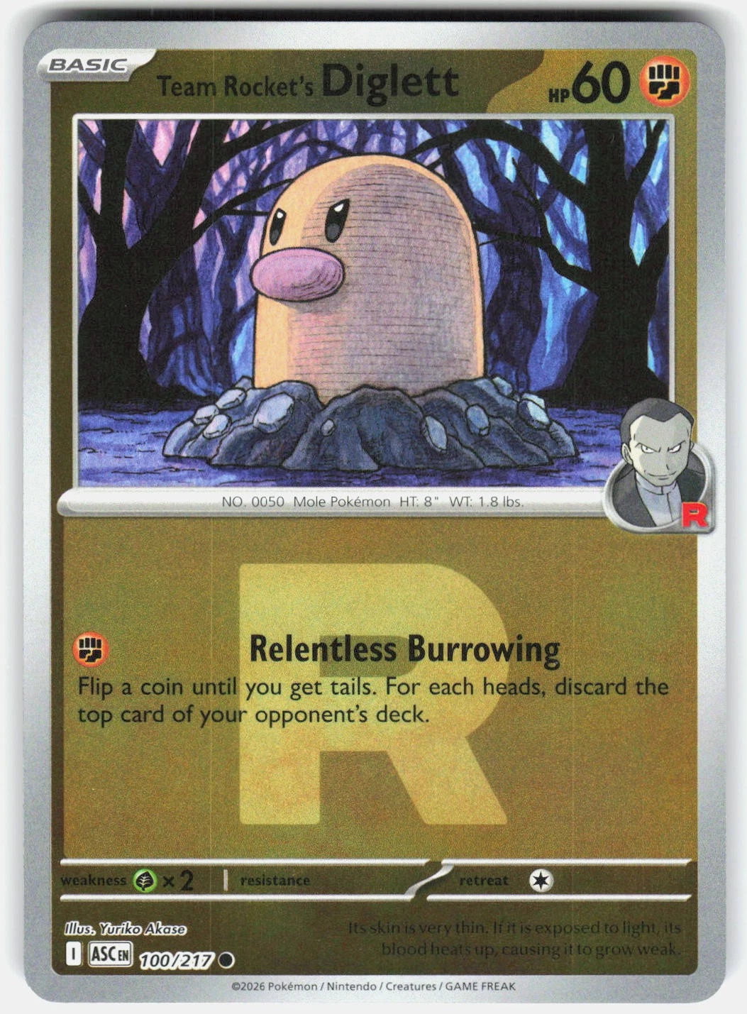 Team Rocket's Diglett 100/217 Ascended Heroes