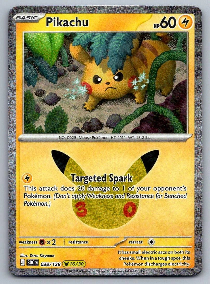 Pikachu 38/128 30th Celebration