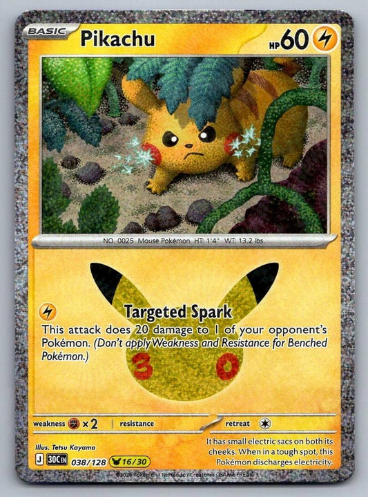 Pikachu 38/128 30th Celebration