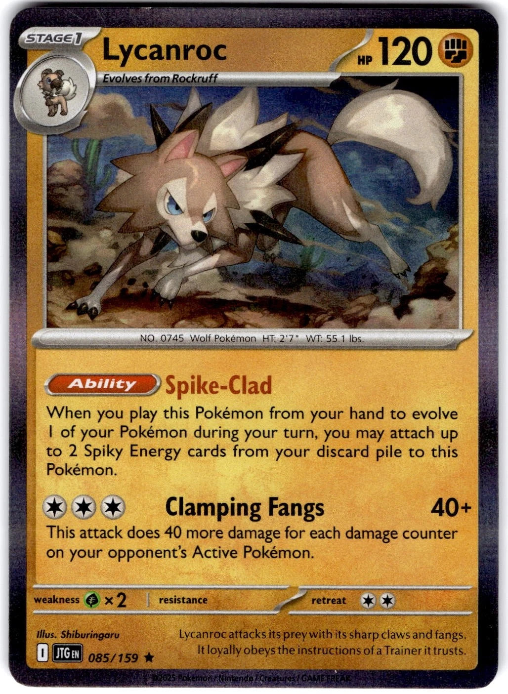 Lycanroc 85/159 Journey Together