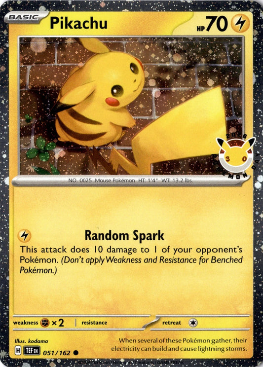 Pikachu Pokemon Day 2026 51/162 Temporal Forces