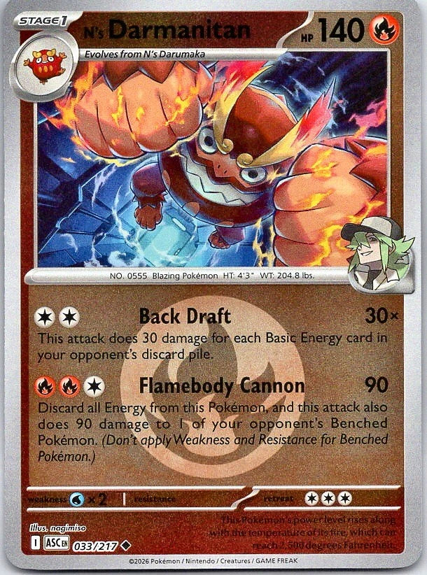 N's Darmanitan 33/217 Ascended Heroes