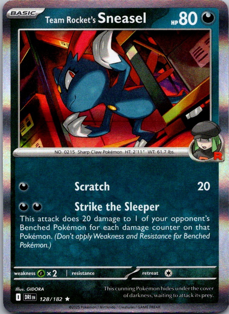 Team Rocket's Sneasel 128/182 Destined Rivals