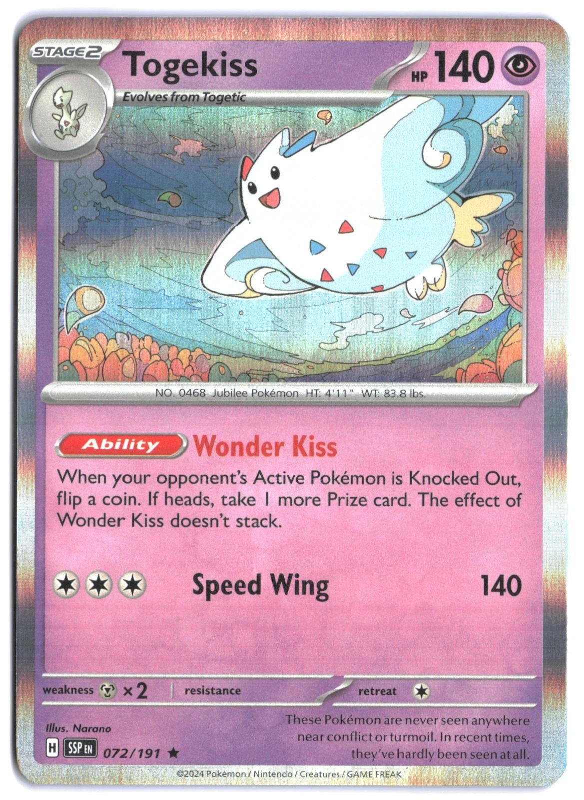 Togekiss 72/191 Surging Sparks