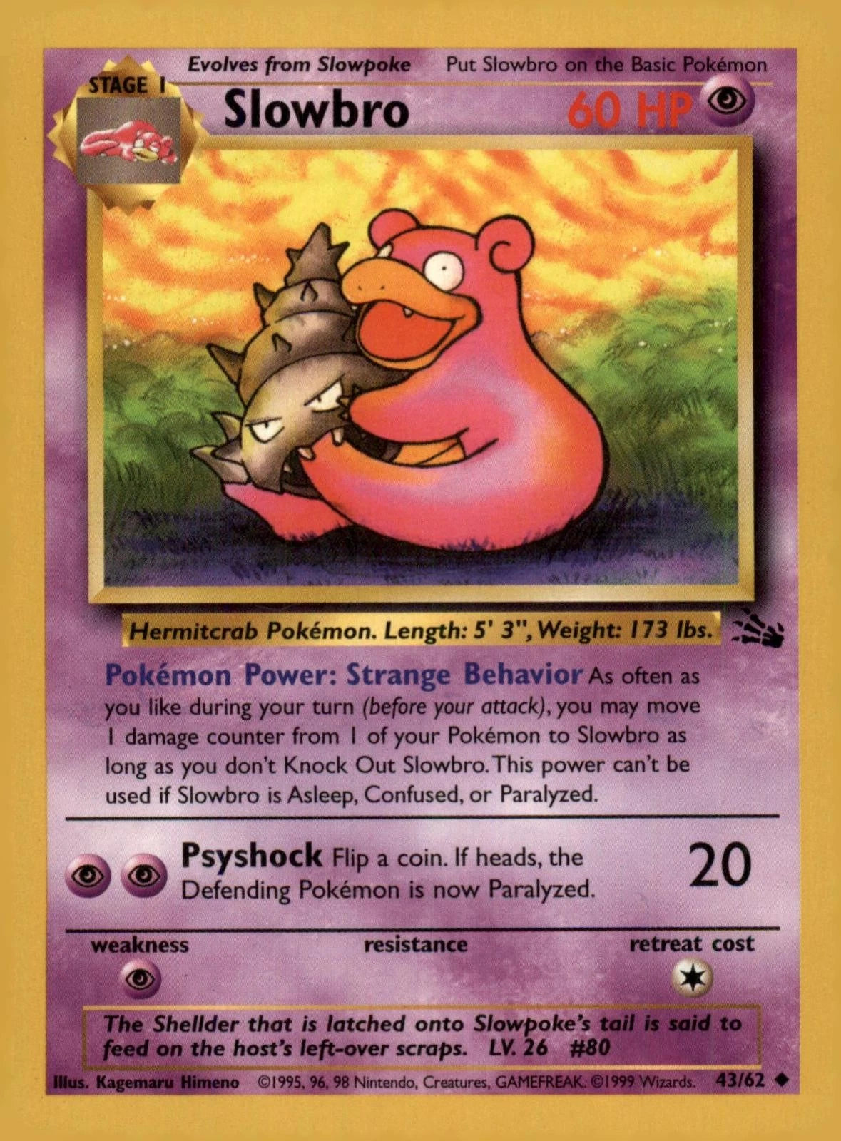 Slowbro 43/62 Fossil