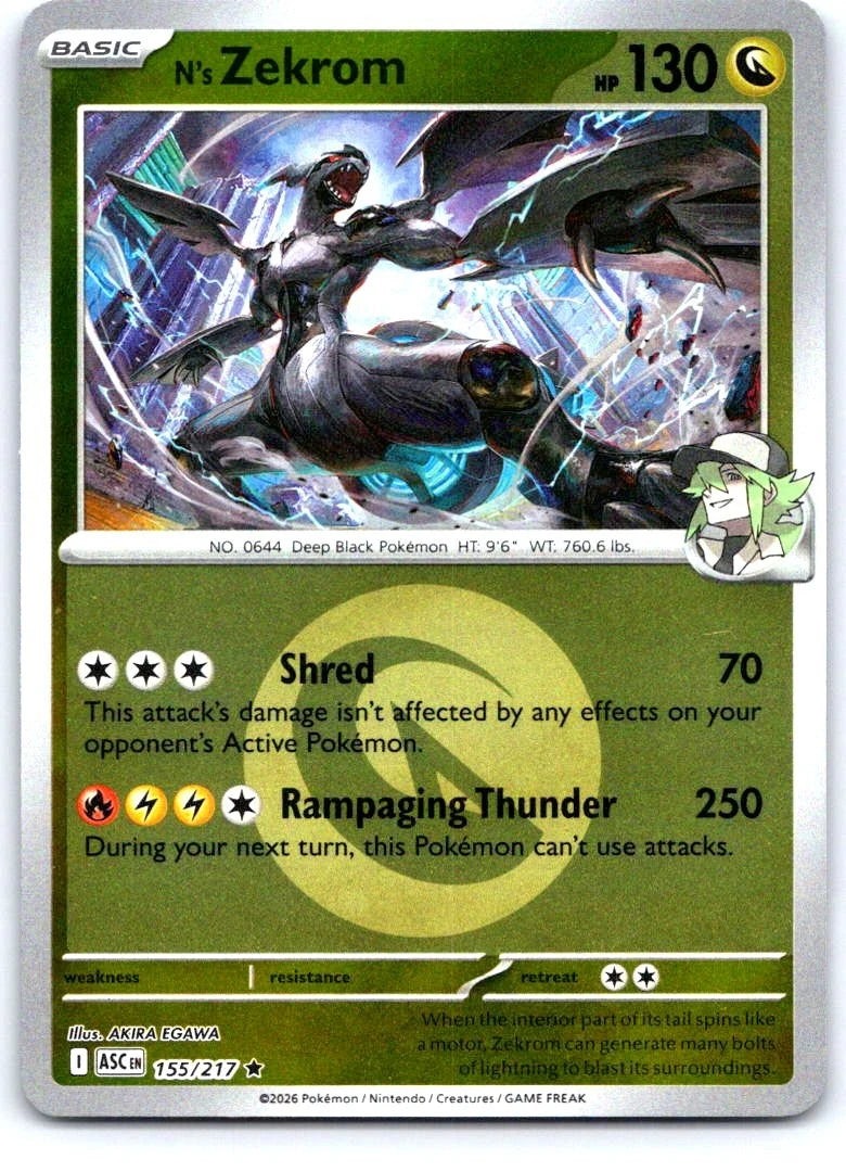 N's Zekrom 155/217 Ascended Heroes