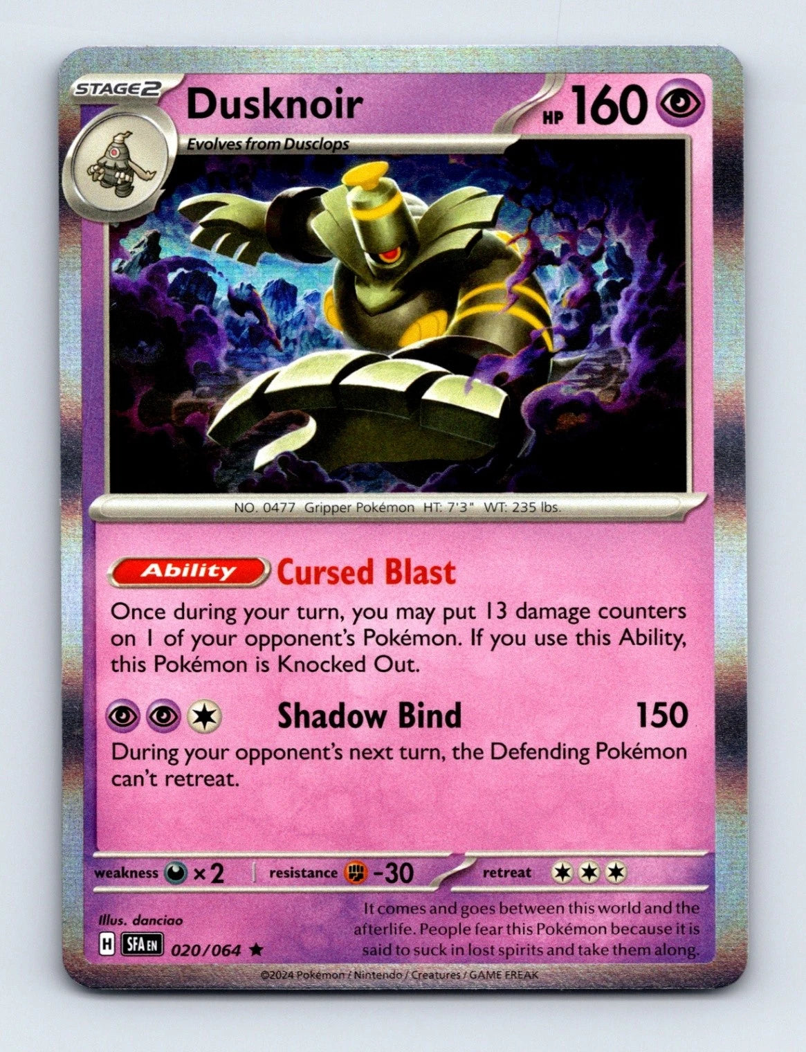 Dusknoir 20/64 Shrouded Fable