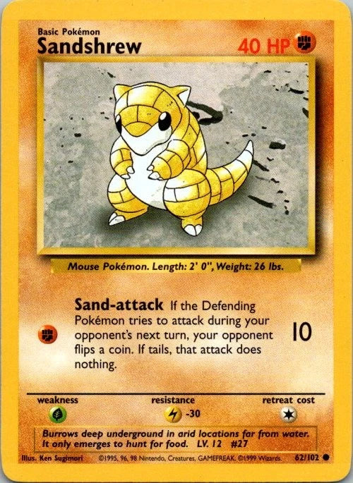 Sandshrew 62/102 Base