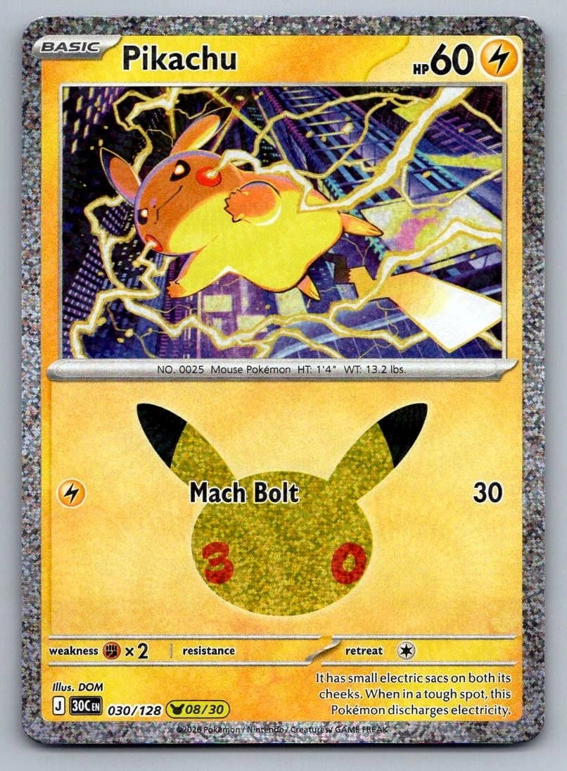 Pikachu 30/128 30th Celebration