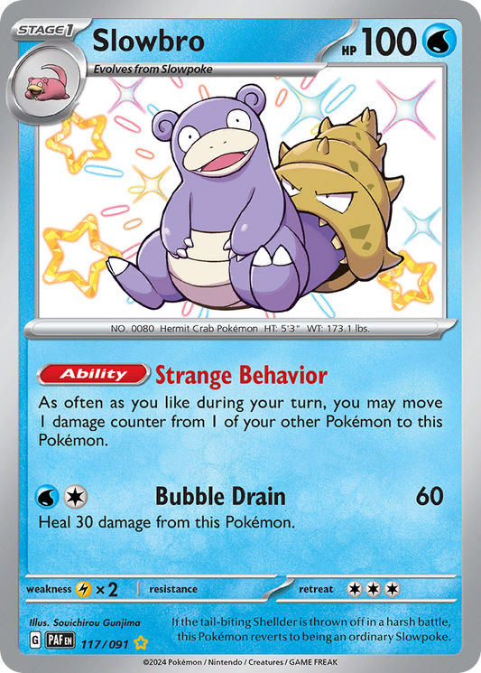 Slowbro 117/91 Paldean Fates