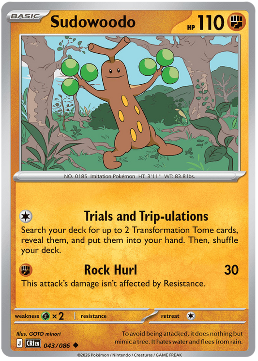 Sudowoodo 43/86 Chaos Rising