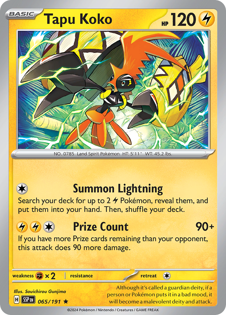 Tapu Koko 65/191 Surging Sparks