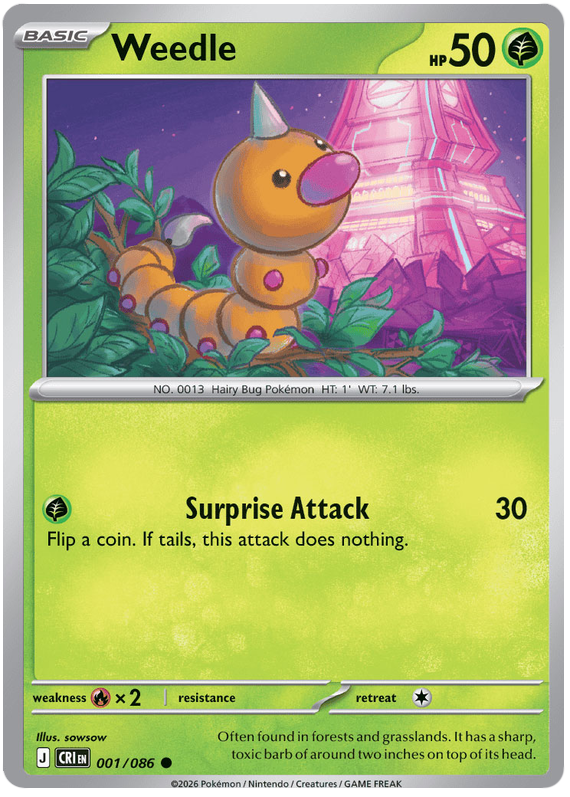 Weedle 1/86 Chaos Rising